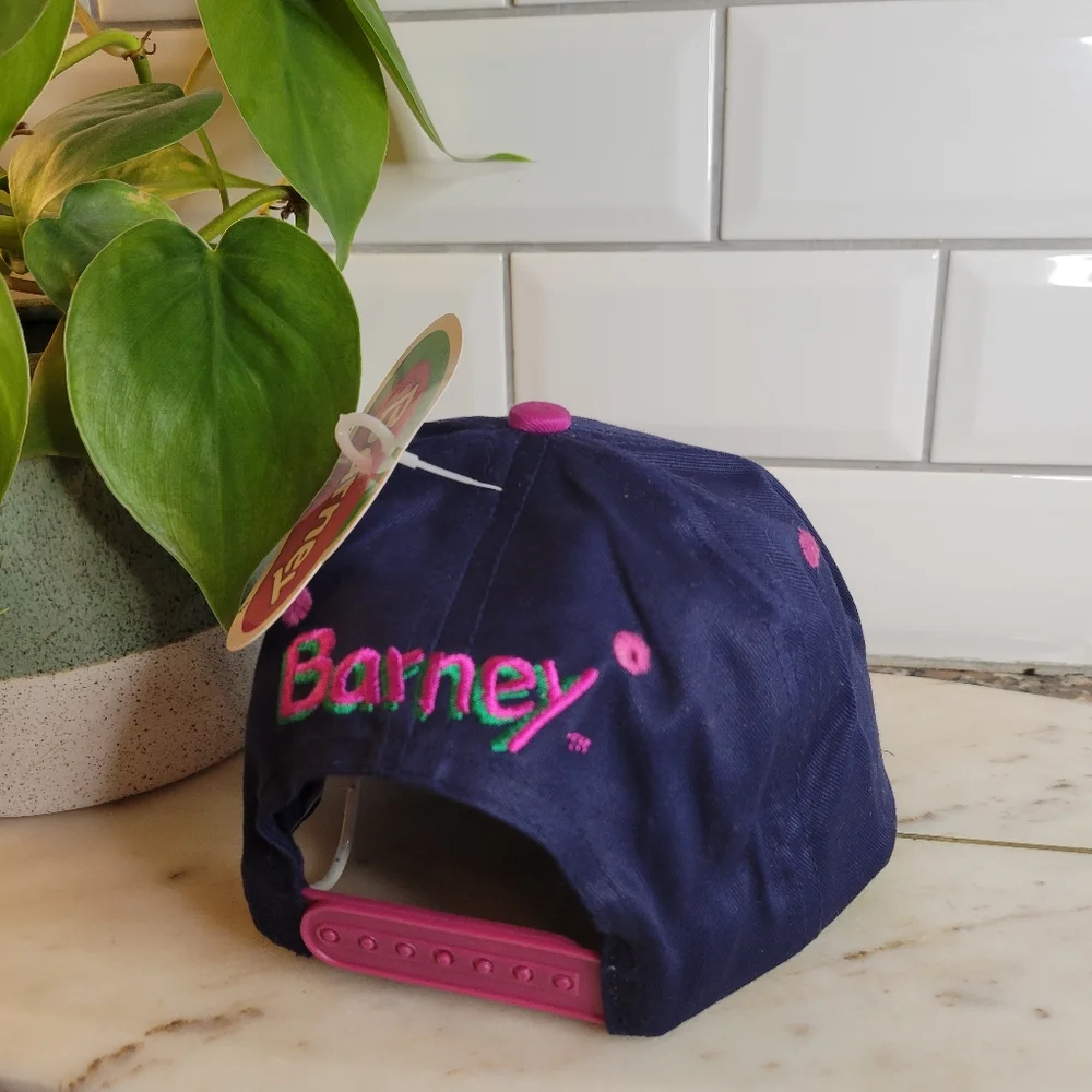1992 Barney Navy Blue Baseball Cap, Lyons Group Vintage Kids Hat